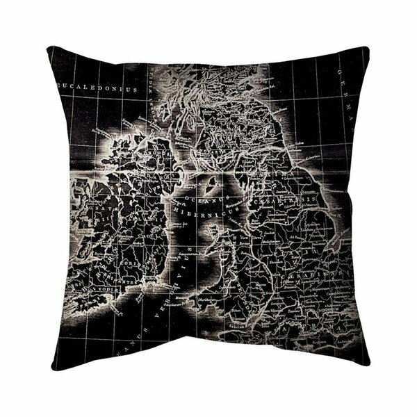 Begin Home Decor 26 x 26 in. Roman Britain Maps-Double Sided Print Indoor Pillow 5541-2626-CI105